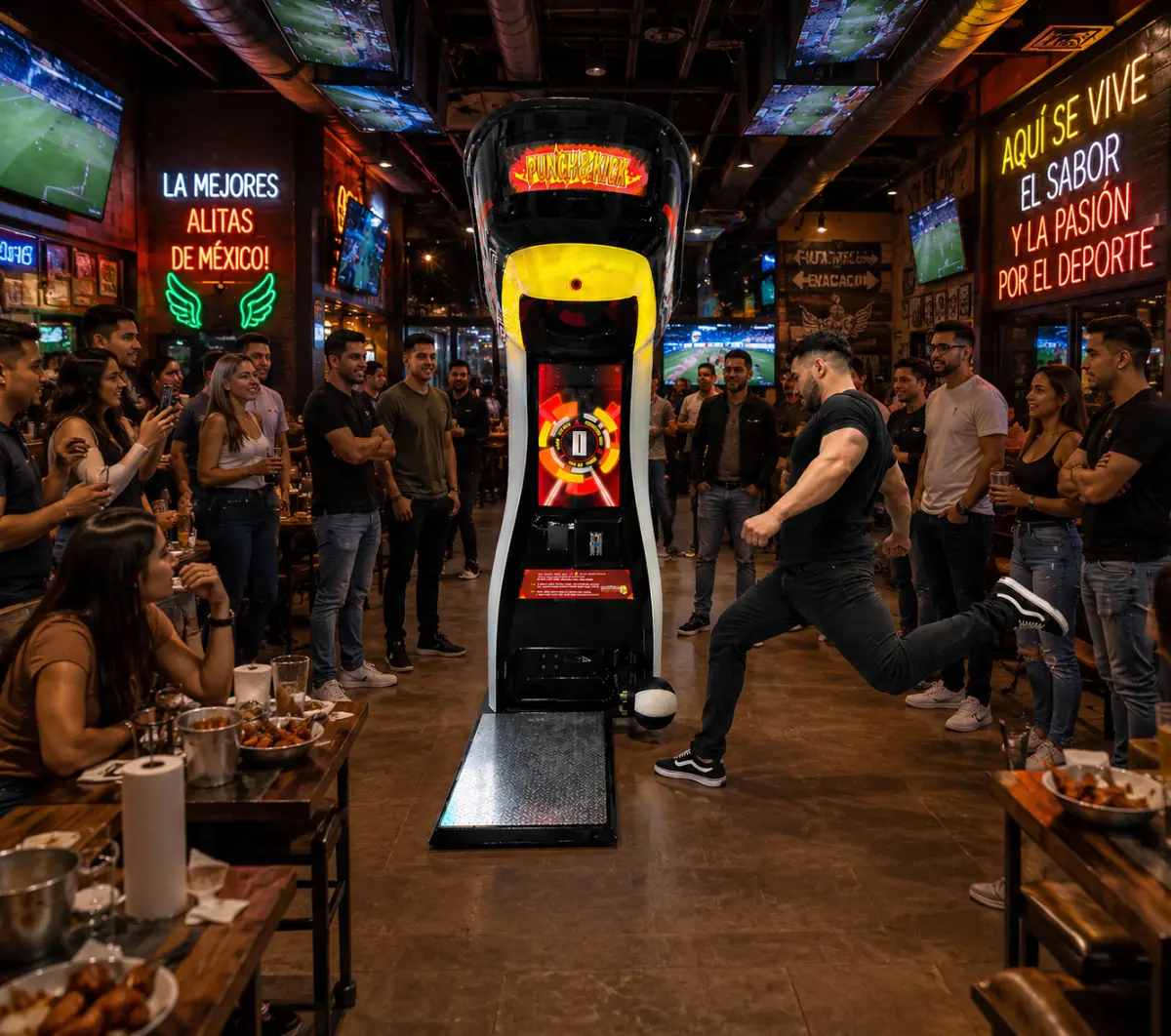 Equipo Kick and Punch instalado en espacio recreativo