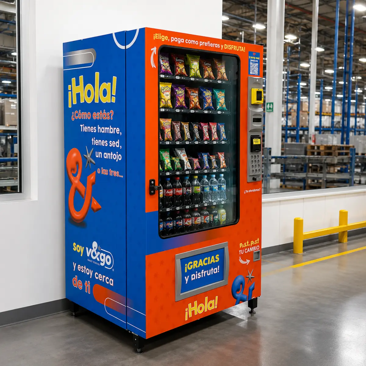 Máquina expendedora personalizada con vinil de la marca del cliente